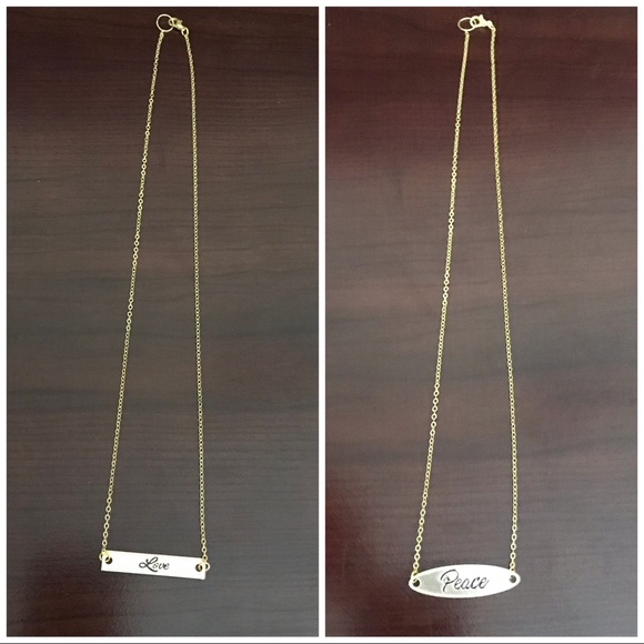 Words on a Gold Chain Necklace - Picture 3 of 4